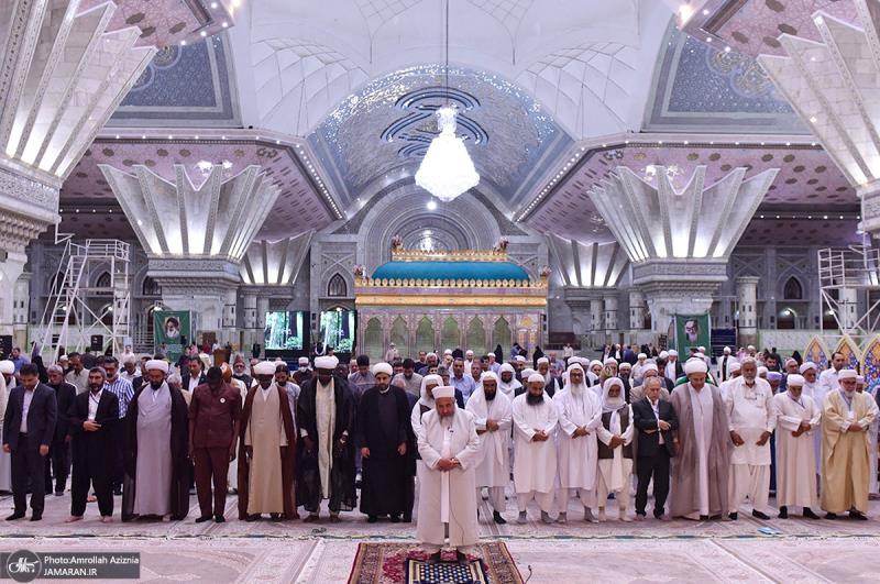 تجديد العهد لضيوف المؤتمر التاسع والثلاثين للوحدة الاسلامية مع مبادئ الامام الخميني 
