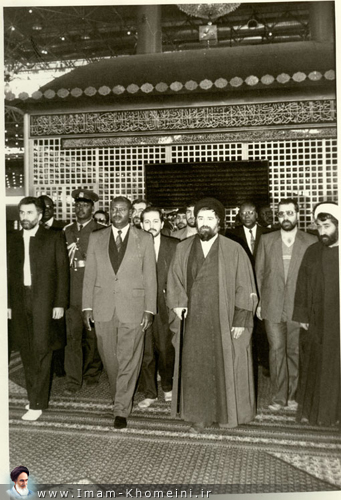 Foreign heads leaving Imam`s shrine