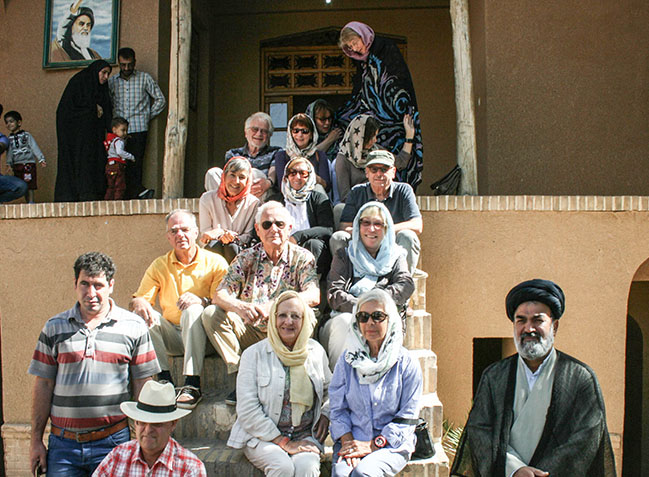 German Tourists pay a visit to Imam`s historic house in Khomein