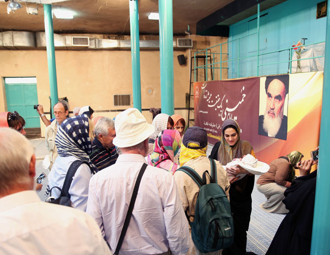 Foreigner tourists pay a visit to Imam Khomeini`s historic house in Jamaran