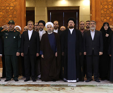 Iranian president renews allegiance to Imam Khomeini