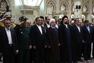 President Rouhani and his cabinet at Imam Khomeini’s holy shrine 