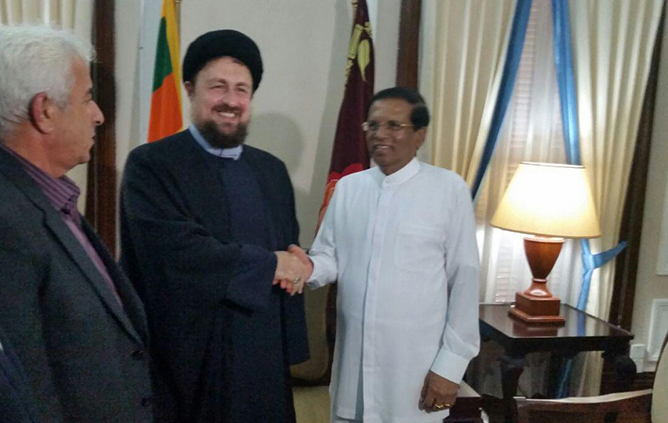 Sri Lankan high-profile delegation receive Hassan Khomeini