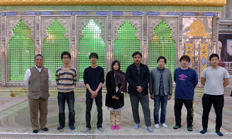 A team of Japanese Robotics industry paying tribute to the founder of Islamic Republic 