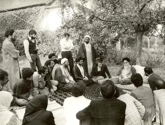 Imam Khomeini while in Neauphle-le-Château