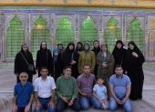 A group of pilgrims from Azerbaijan pay tribute at Imam Khomeini`s shrine