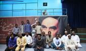 Nigerian Shia Muslims visiting Imam Khomeini`s historic house in Jamaran