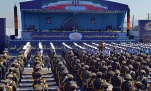 Iranian armed forces stage a parade near Imam Khomeini’s shrine