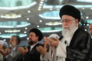 The supreme Leader`s presence in Eid- al Fitr prayers at the Grand Mossala