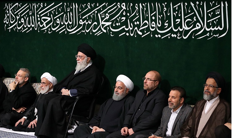 A mourning ceremony in remembrance of Hadrat Fatima (PBUH) with presence of the supreme leader at Imam Khomeini’s Hosseiniah