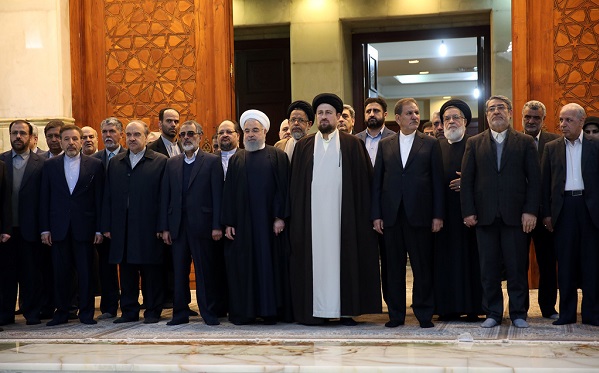 The president and his cabinet members pledge allegiance to Imam Khomeini’s ideals