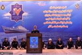 Navy chief and other naval staff members and personnel pledge allegiance with ideals of Imam Khomeini