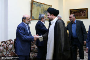 A gathering celebrates Eid Ghadir at Hosseiniah Jamaran in northern part of Tehran