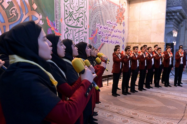 A religious gathering to mark the birth anniversary of the holy Lady Fatima (PBUH) and Imam Khomeini