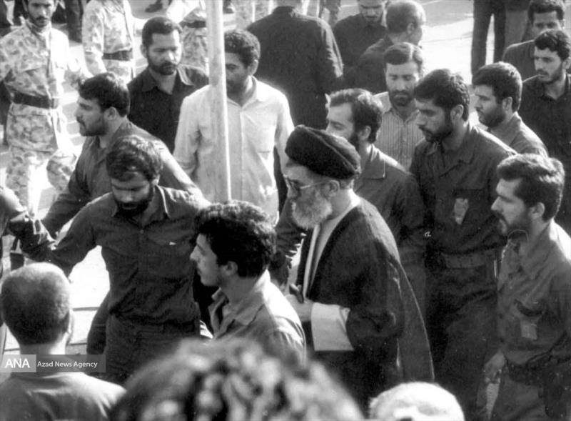 A short interview with Ayatollah Khamenei at the funeral of Imam Khomeini