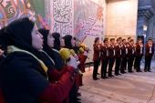 A religious gathering to mark the birth anniversary of the holy Lady Fatima (PBUH) and Imam Khomeini