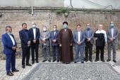 Secretary General and members of the central council of the National Trust Party (`Etmad-e-Melli) meet Seyed Hassan Khomeini