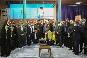 Secretary-general and members of central executive committee from “democratic people movement” meet Seyyed Hassan Khomeini 