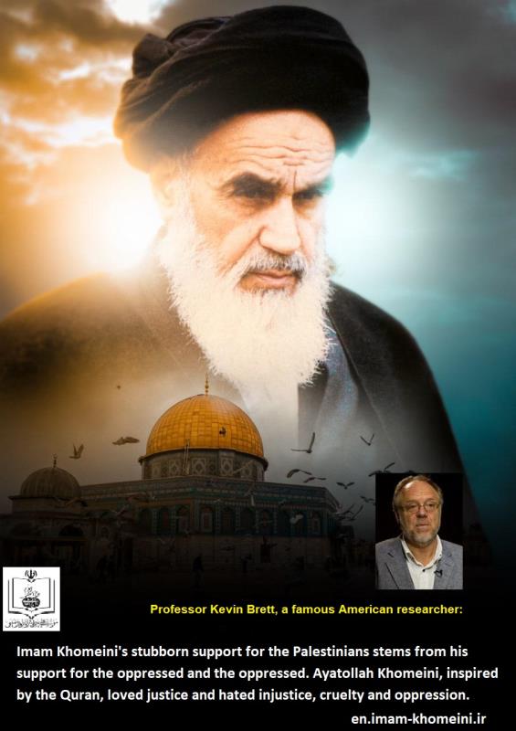 Imam Khomeini`s stubborn support for the Palestinians from Kevin Burt`s point of view.