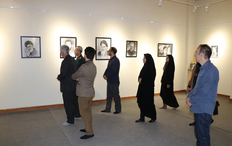 An exhibition displays initiatives at art gallery section of Imam`s historic residence in Khomein.
