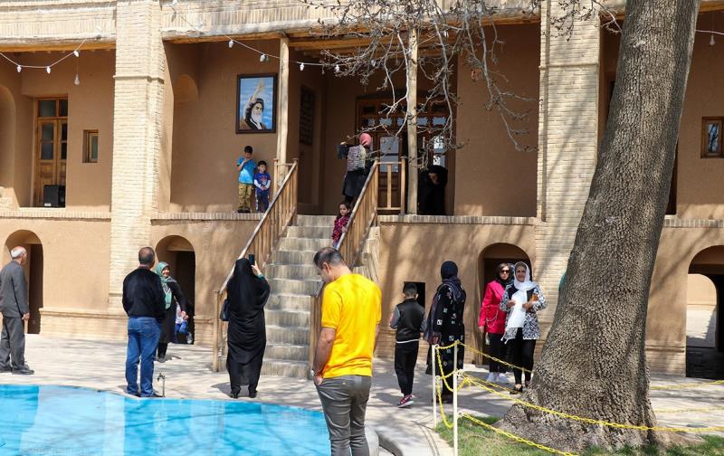 Tourists visit Imam Khomeini`s residence in Khomein during Nowruz.