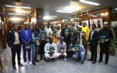 A group of African students visit Imam`s historic residence and Jamaran art complex.
