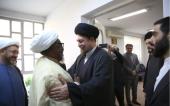 Leader of the Islamic Movement in Nigeria Sheikh Ibrahim Zakzaky meets Seyyed Hassan Khomeini.