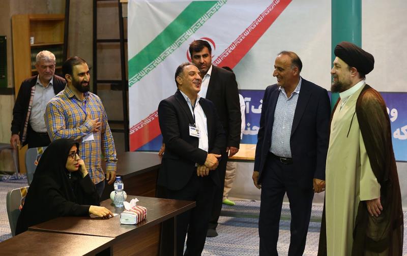 Seyyed Hassan Khomeini`s presence in the second stage of the 14th presidential election.