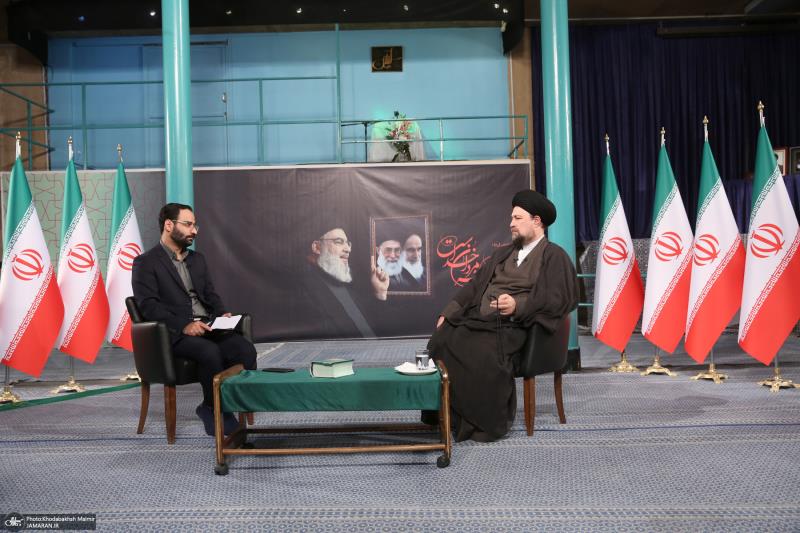 Seyyed Hassan Khomeini`s television interview with the presence of the current program