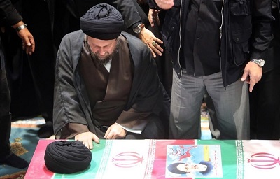  Seyyed Hassan Khomeini bids farewell with late president`s funeral 