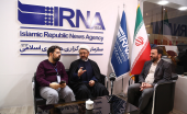 Hojjat al-Islam and Muslim Dr. Ali Komsari visited the 24th Iran media exhibition.