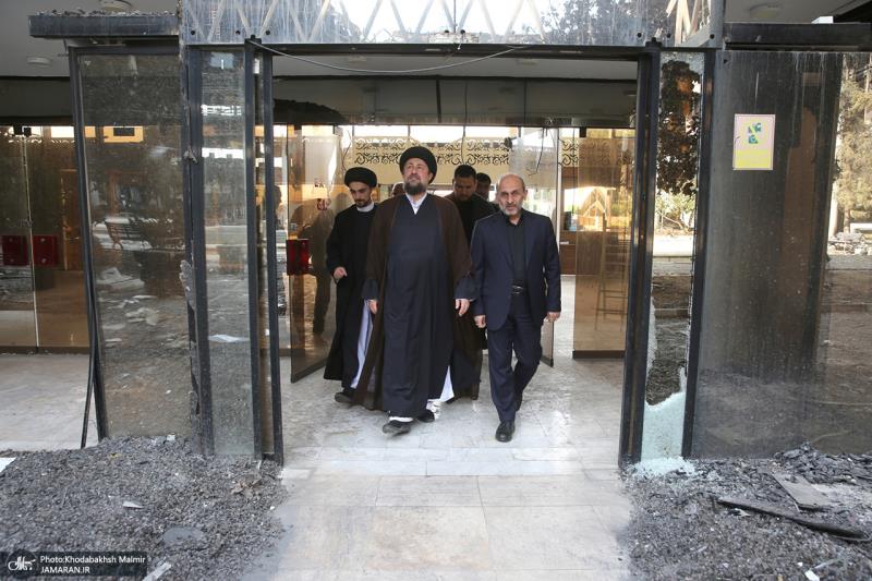 Seyyed Hassan Khomeini`s visit to the glass building of the Iranian Radio and Television