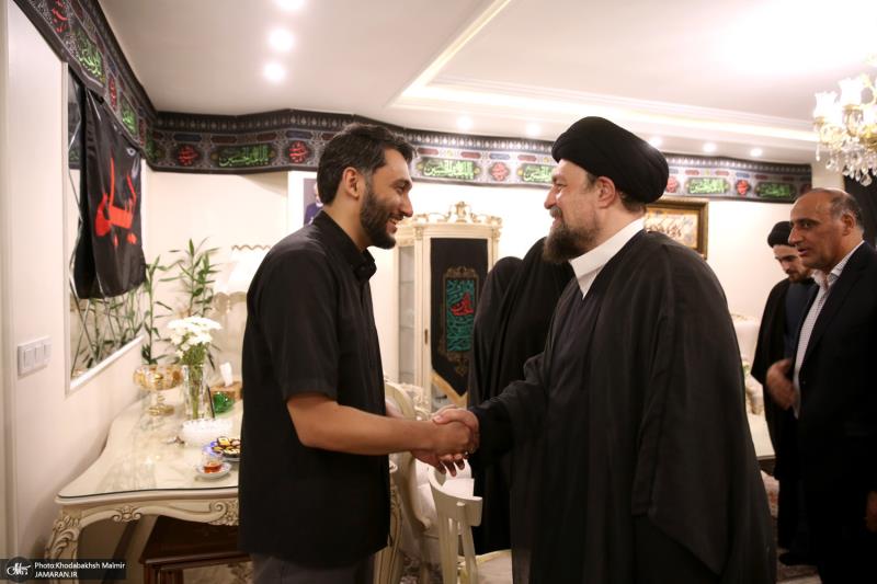 Seyyed Hassan Khomeini`s presence at the house of martyr Mohammad Mehdi Tehranchi