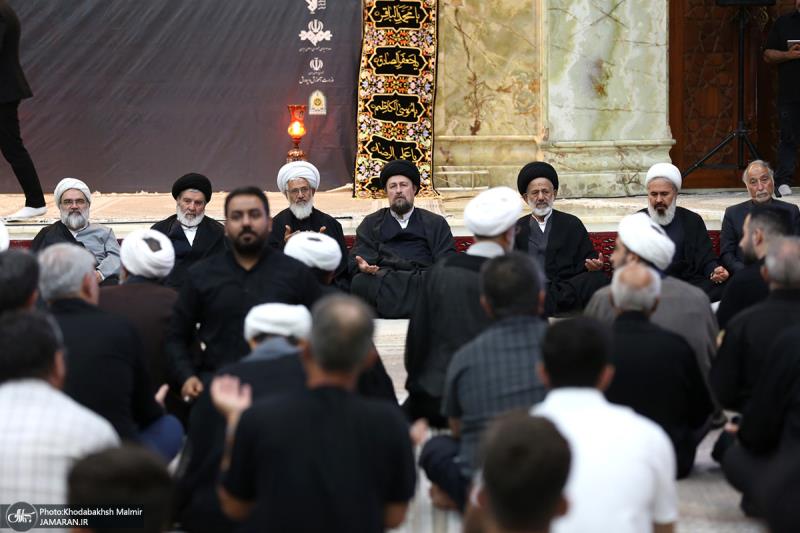 Mourning ceremony for Hazrat Abu Abdullah Al-Hussein (AS) at the Husseiniyeh and Imam Khomeini Shrine