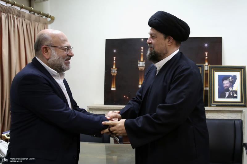 Meeting of the Director of International Affairs of the Jamaat-e-Islami Pakistan with Seyyed Hassan Khomeini