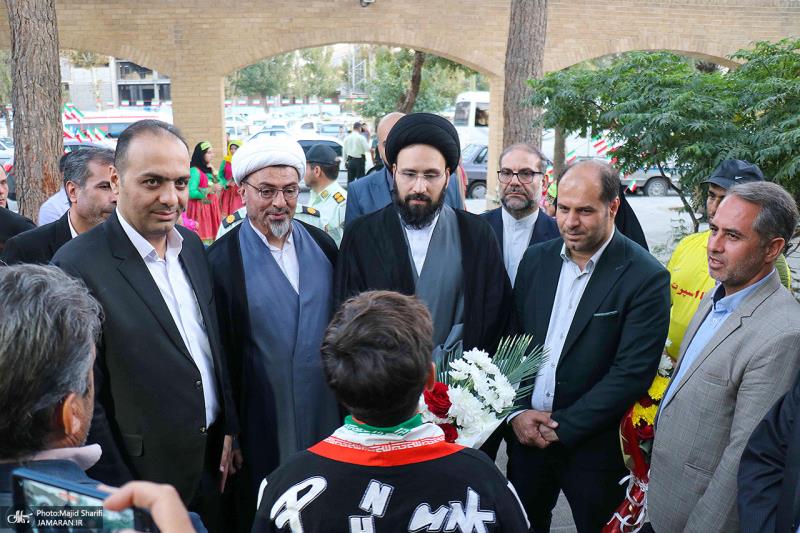 The opening ceremony of the third edition of the Flag Cup Sports Olympiad in Khomein with the presence of Seyyed Ali Khomeini