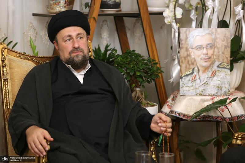 Seyyed Hassan Khomeini`s meeting with the family of Martyr General Mohammad Bagheri