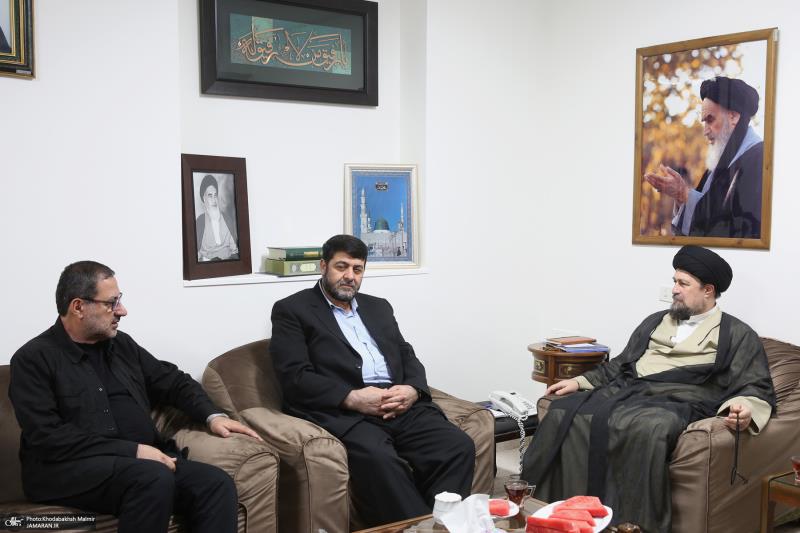 Meeting of the head of Lebanese Hezbollah relief and rescue with Seyyed Hassan Khomeini