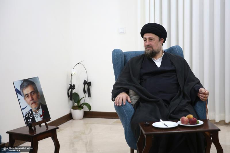 Seyyed Hassan Khomeini`s meeting with the family of martyr Dr. Fereydoun Abbasi