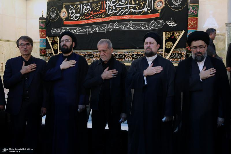 Mourning ceremony of Ashura night of Hosseini  with the presence of the members of the House of the Imam 