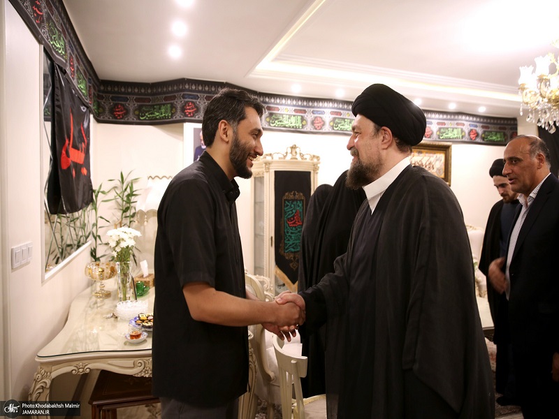 Seyyed Hassan Khomeini`s presence at the house of martyr Mohammad Mehdi Tehranchi