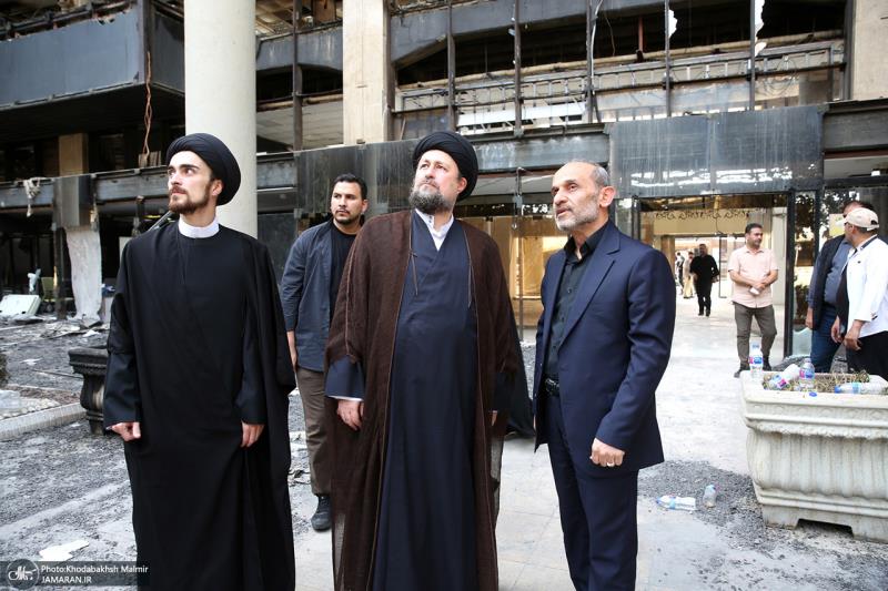 Seyyed Hassan Khomeini`s visit to the glass building of the Iranian Radio and Television