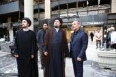 Seyyed Hassan Khomeini`s visit to the glass building of the Iranian Radio and Television