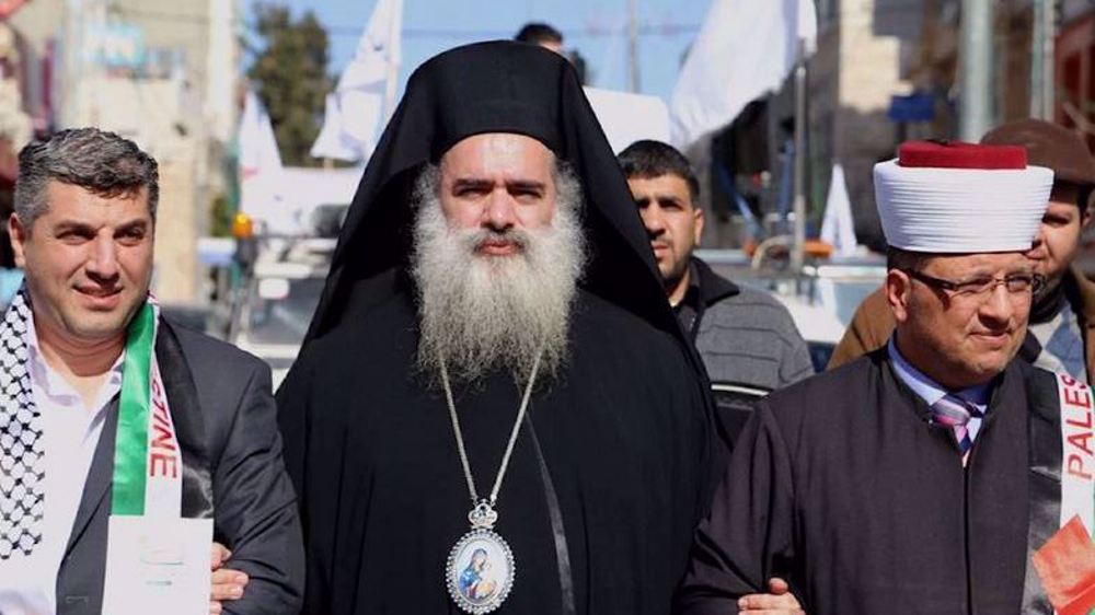 Occupied al-Quds archbishop says Palestine will never forget Nasrallah