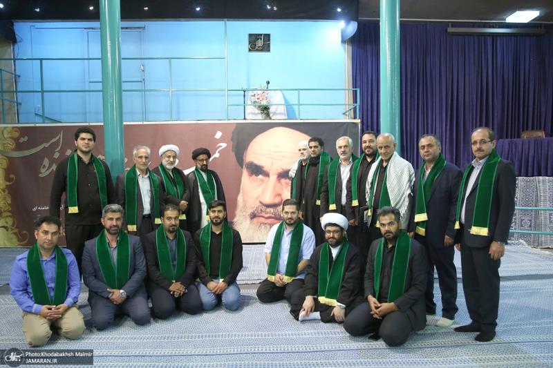 A group of Iraqi procession leaders paying homage to the noble position of the Imam (PBUH)
