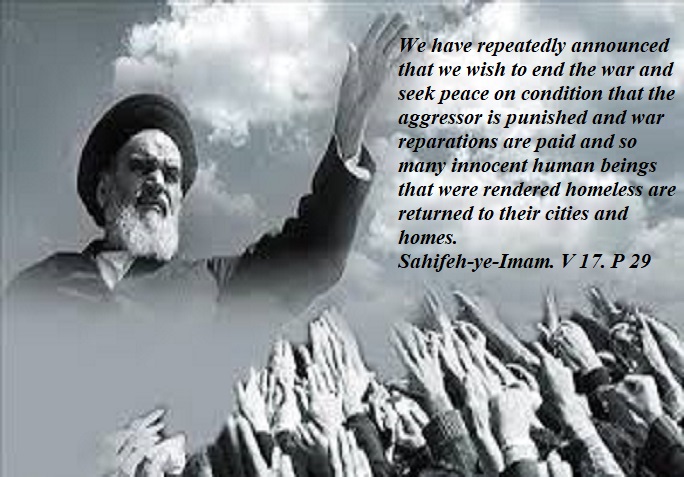 We wish to end the war and seek peace on condition that the aggressor is punished.