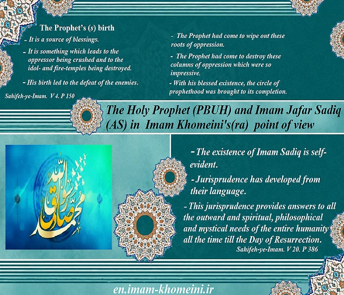  The Holy Prophet (PBUH) and Imam Jafar Sadiq (AS) from Imam Khomeini`s point of view