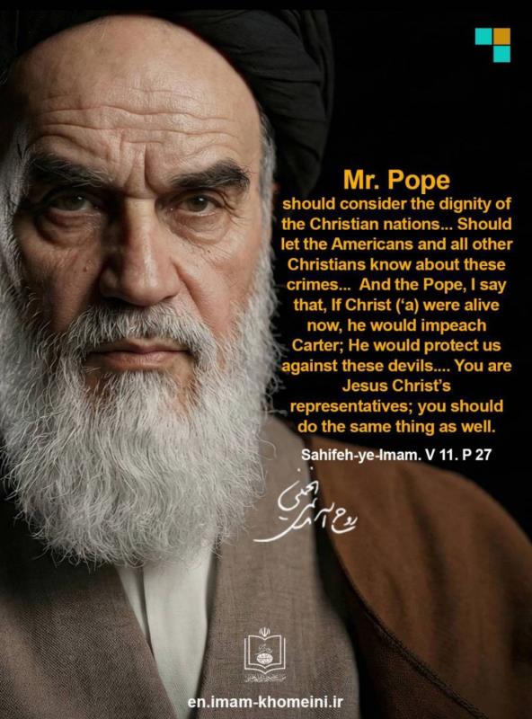 Pope, Christians should condemn  US crimes.
