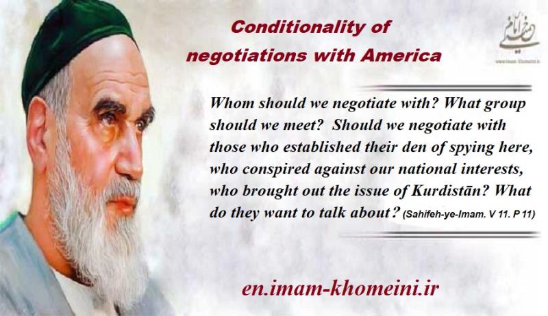  Conditionality of negotiations with America