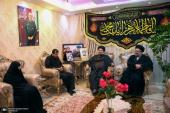 Ayatollah Seyyed Hassan Khomeini pays a visit to the home of the martyr Lieutenant General Ali Shadmani, Commander of the Khatam al-Anbiya central headquarters